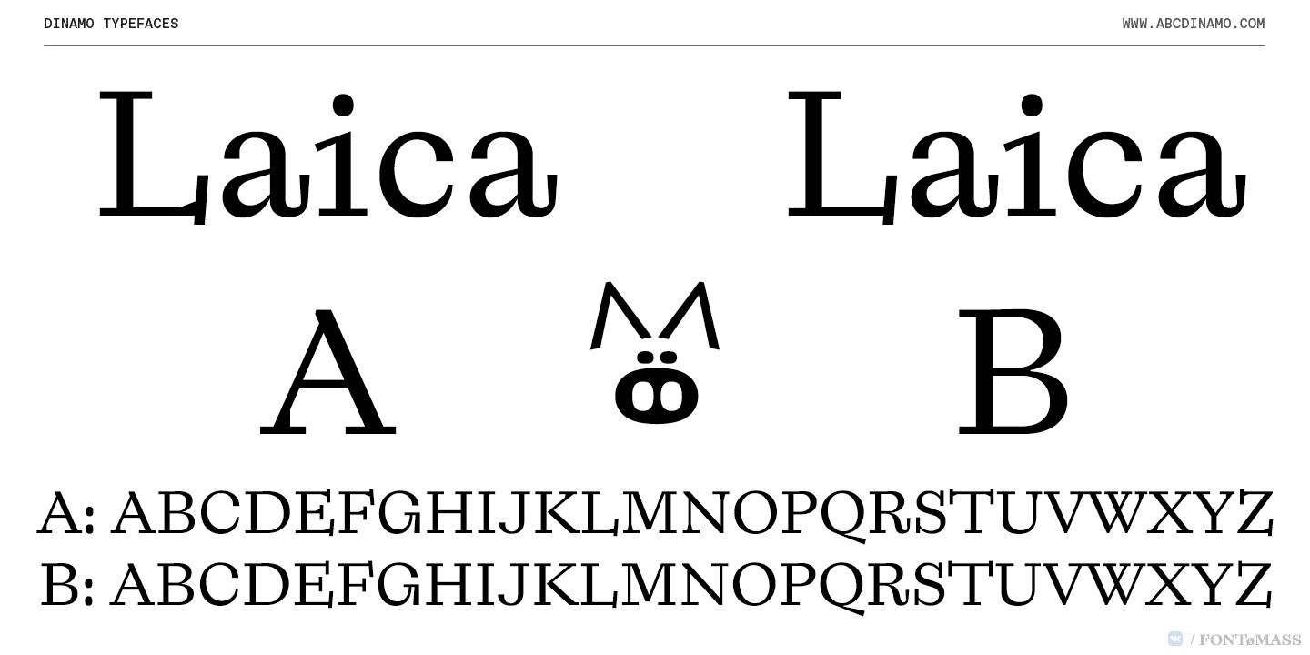 Пример шрифта Laica B Bold